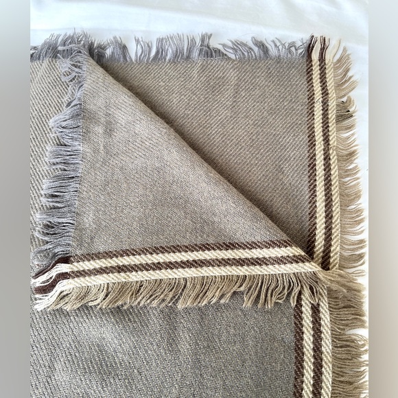 Taupe Fringed Blanket Scarf - Picture 9 of 15